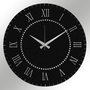 Wallity Reloj de Pared Decorativo de Metal Negro 48x48 cm