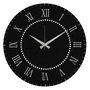 Wallity Reloj de Pared Decorativo de Metal Negro 48x48 cm
