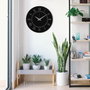 Wallity Reloj de Pared Decorativo de Metal Negro 48x48 cm