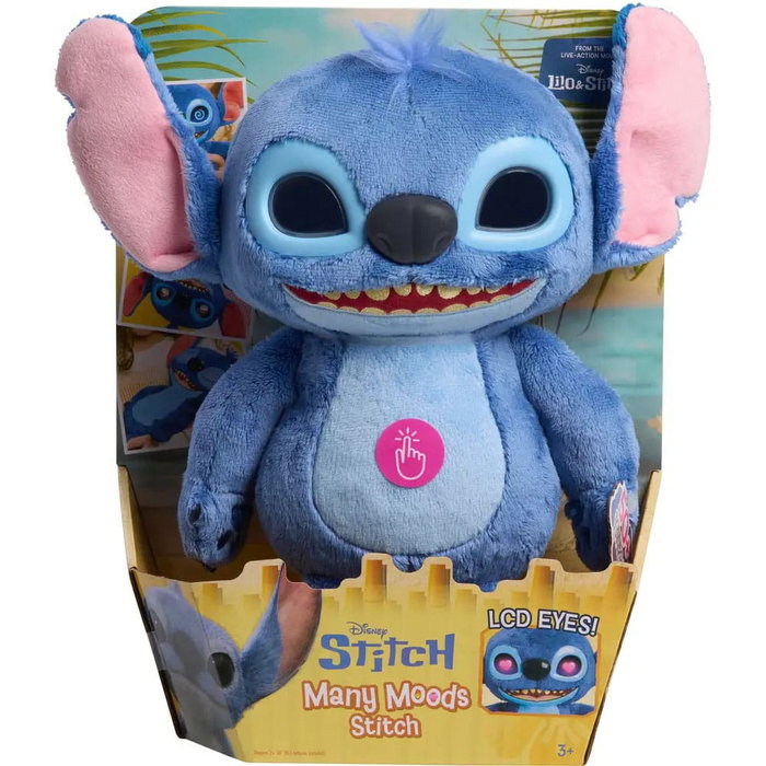 Lilo & Stitch Figura de peluche Con efectos especiales LCD y sonidos The Many Mood Stitch 36 cm Lilo & Stitch Figura de peluche Con efectos especiales LCD y sonidos The Many Mood Stitch 36 cm