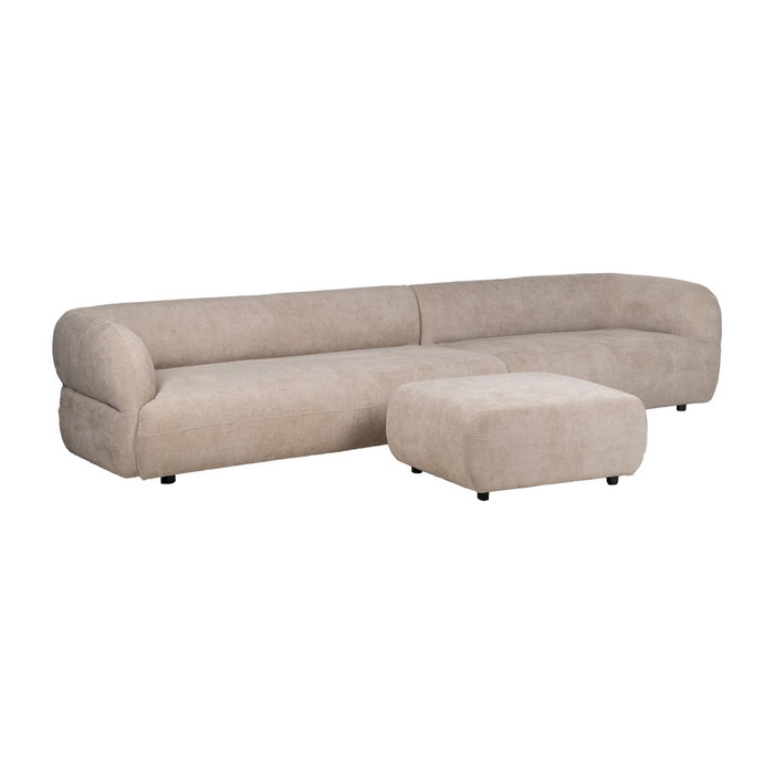 Ixia Puf Beige Tejido Salón 66 x 87 x 39 cm