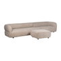 Ixia Puf Beige Tejido Salón 66 x 87 x 39 cm