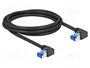 DELOCK Cable de red Cat 6a S/FTP con conector RJ45 en ángulo derecho, 2 m, negro
