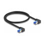 DeLOCK Cable de red RJ45 Cat.6A S/FTP acodado a la derecha 2 m negro