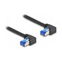 DeLOCK Cable de red RJ45 Cat.6A S/FTP acodado a la derecha 2 m negro
