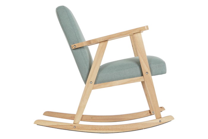 DKD Home Decor Mecedora Scandi Azul Celeste Natural 81 x 58 x 90 cm