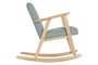 DKD Home Decor Mecedora Scandi Azul Celeste Natural 81 x 58 x 90 cm