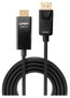 Lindy 40926 Cable Adaptador Activo DisplayPort a HDMI 2m con HDR, Negro