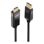 Lindy 40926 Cable Adaptador Activo DisplayPort a HDMI 2m con HDR, Negro