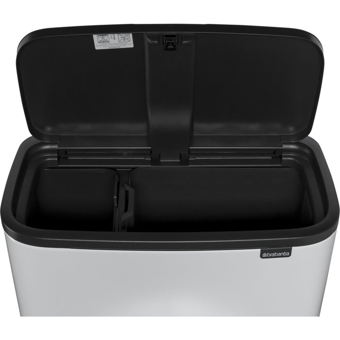 Brabantia Bo Touch Bin Blanco 11 + 23 L