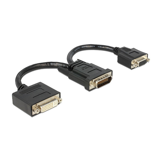 DeLOCK Adaptador DMS-59 a DVI-I y VGA 65555 DeLOCK Adaptador DMS-59 a DVI-I y VGA 65555