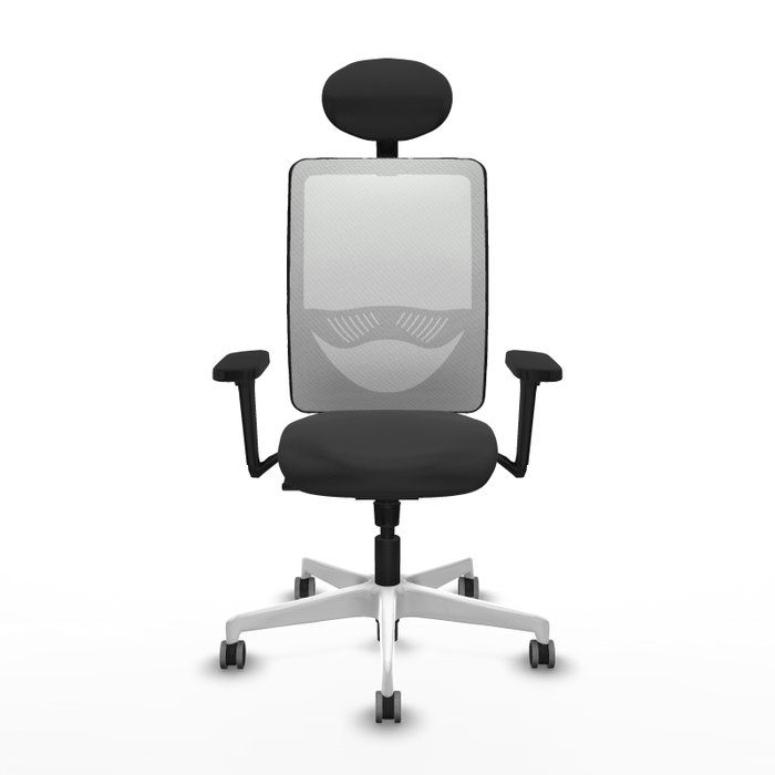 PIQUERAS Y CRESPO Silla de oficina Zulema con mecanismo Sincro, Gris oscuro y Blanco PIQUERAS Y CRESPO Silla de oficina Zulema con mecanismo Sincro, Gris oscuro y Blanco