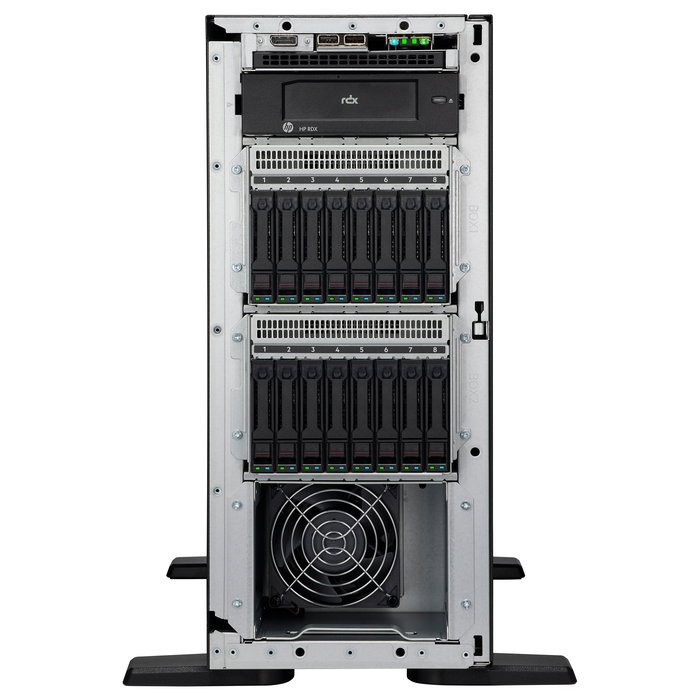 HPE ProLiant ML110 Gen11 Torre - Servidor Intel Xeon Silver 4510 12c 2.4GHz, 64GB DDR5, RAID NS204i-u/MR408i-o, 8 Bahías SFF, 2x Fuente 1000W