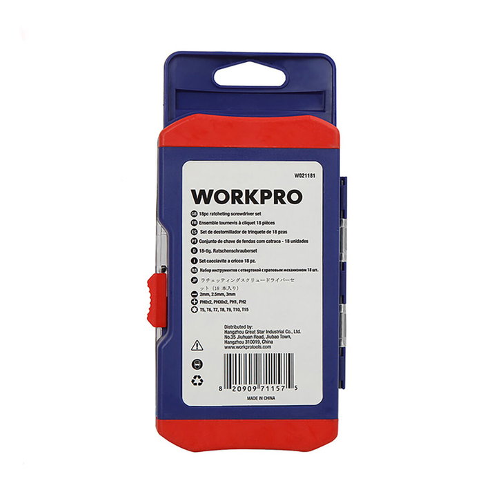 Workpro Juego de destornilladores de precisión 18 piezas