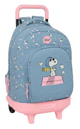 Safta Mochila Grande Con Ruedas Compact Extraíble Snoopy 33x45x22cm