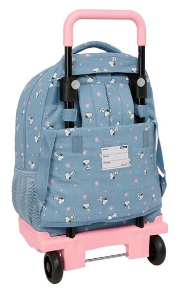 Safta Mochila Grande Con Ruedas Compact Extraíble Snoopy 33x45x22cm