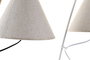 DKD Home Decor Lámpara de Sobremesa de Metal y Lino (Surtido de 2 Unidades)