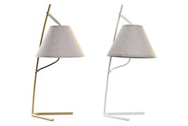 DKD Home Decor Lámpara de Sobremesa de Metal y Lino (Surtido de 2 Unidades)