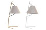 DKD Home Decor Lámpara de Sobremesa de Metal y Lino (Surtido de 2 Unidades)