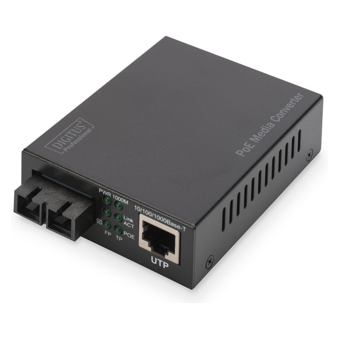 Digitus Convertidor de Medios Gigabit PoE RJ45/SC MM DN-82150 Digitus Convertidor de Medios Gigabit PoE RJ45/SC MM DN-82150