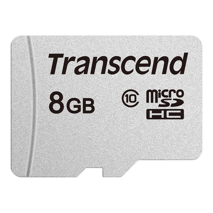 Transcend SDHC USD300S Tarjeta de Memoria microSD 8GB Clase 10, Lectura 20 MB/s, Escritura 10 MB/s
