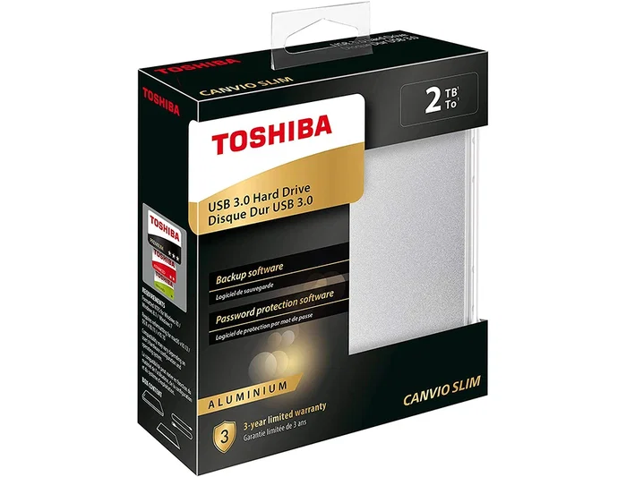 Toshiba Canvio Slim 2 TB Plata Toshiba Canvio Slim 2 TB Plata