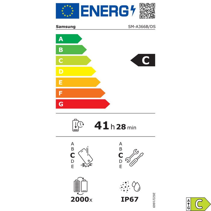 Smartphone Samsung SM-A366BZKGEEE 6,7" 8 GB RAM 256 GB Negro