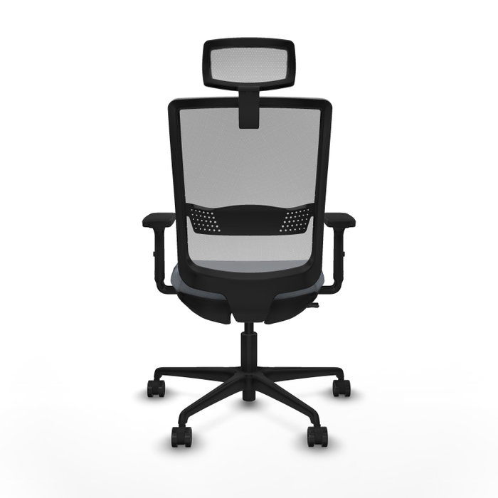 PIQUERAS Y CRESPO Silla de oficina Haches Gris con Mecanismo Sincro/Traslack y Brazos 2D