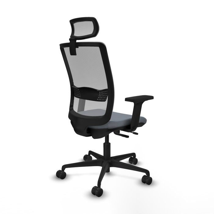 PIQUERAS Y CRESPO Silla de oficina Haches Gris con Mecanismo Sincro/Traslack y Brazos 2D