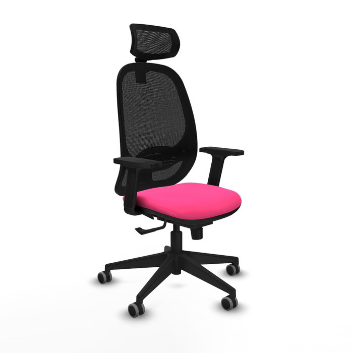 PIQUERAS Y CRESPO Silla de oficina Cilanco Rosa y Negro con Mecanismo Sincro PIQUERAS Y CRESPO Silla de oficina Cilanco Rosa y Negro con Mecanismo Sincro