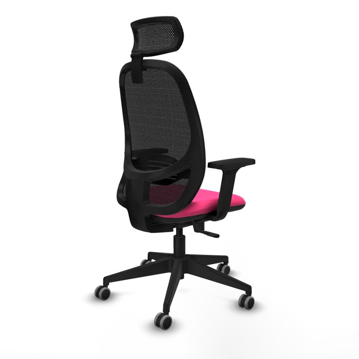 PIQUERAS Y CRESPO Silla de oficina Cilanco Rosa y Negro con Mecanismo Sincro PIQUERAS Y CRESPO Silla de oficina Cilanco Rosa y Negro con Mecanismo Sincro