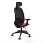 PIQUERAS Y CRESPO Silla de oficina Cilanco Rosa y Negro con Mecanismo Sincro
