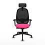 PIQUERAS Y CRESPO Silla de oficina Cilanco Rosa y Negro con Mecanismo Sincro
