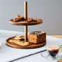 Home Deco Factory Pastelera 2 Pisos Madera Acacia Colección Cocooning Expositor de Pasteles o Frutas
