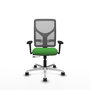 PIQUERAS Y CRESPO Silla de oficina Motilla con mecanismo Sincro/Traslack, Verde y Gris