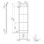 Emuca Juego de estructuras para estantería Lader, altura 1150mm, Acero, Pintado negro