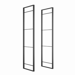 Emuca Juego de estructuras para estantería Lader, altura 1150mm, Acero, Pintado negro