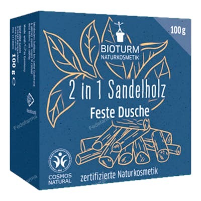 BIOTURM Champú-Gel Sólido Sándalo 2 en 1 Vegan BIOTURM Champú-Gel Sólido Sándalo 2 en 1 Vegan