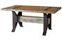 Giner y Colomer Mesa Comedor Madera Reciclada Base Metal Multicolor 200 cm