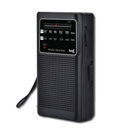 SAMI Radio Sami 2 Bandas Mediana Vertical Negro con Auriculares - Radio AM/FM Portátil