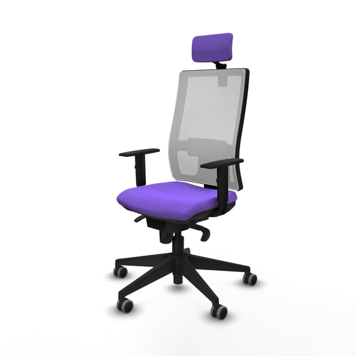 PIQUERAS Y CRESPO Silla de oficina Horna con mecanismo Sincro, Lila y Blanco PIQUERAS Y CRESPO Silla de oficina Horna con mecanismo Sincro, Lila y Blanco