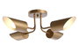 DKD Home Decor Lámpara de Techo Moderna Dorada Metal 4 Focos 67 x 20 x 67 cm