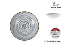 Santa Clara Plato Hondo Loop Azul Monaco 21cm (Pack de 12) la/m/s/n/o/p/q/r/s/t/u/v/w/x/y/z/12