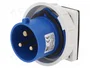 PAWBOL Conector de alimentación AC Macho 32A 400VAC 3 Pines
