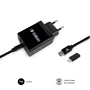 Subblim Cargador de Pared Ultra Rápido 25W con 2 Puertos y Cable USB-C a Lightning Negro y Gris