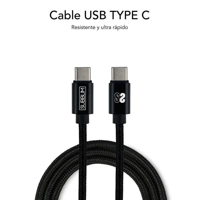Subblim Cargador de Pared Ultra Rápido 25W con 2 Puertos y Cable USB-C a Lightning Negro y Gris Subblim Cargador de Pared Ultra Rápido 25W con 2 Puertos y Cable USB-C a Lightning Negro y Gris