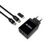 Subblim Cargador de Pared 25W con 2 Puertos USB-C y USB-A, Negro con Cable USB-C a Lightning