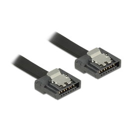 DeLOCK Cable SATA III FLEXI 10 cm Negro