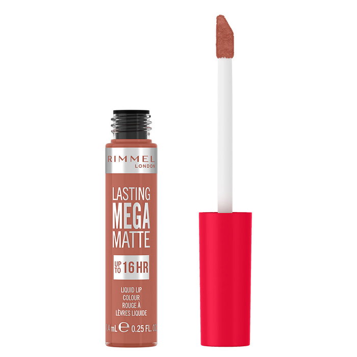 Rimmel London Lasting Mega Matte Lip Colour #700 Be My Baby - Pintalabios líquido mate duradero 16h, vegano, 7.4 ml Rimmel London Lasting Mega Matte Lip Colour #700 Be My Baby - Pintalabios líquido mate duradero 16h, vegano, 7.4 ml