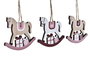 DKD Home Decor Set de 3 Decoraciones Colgantes de MDF Surtidas